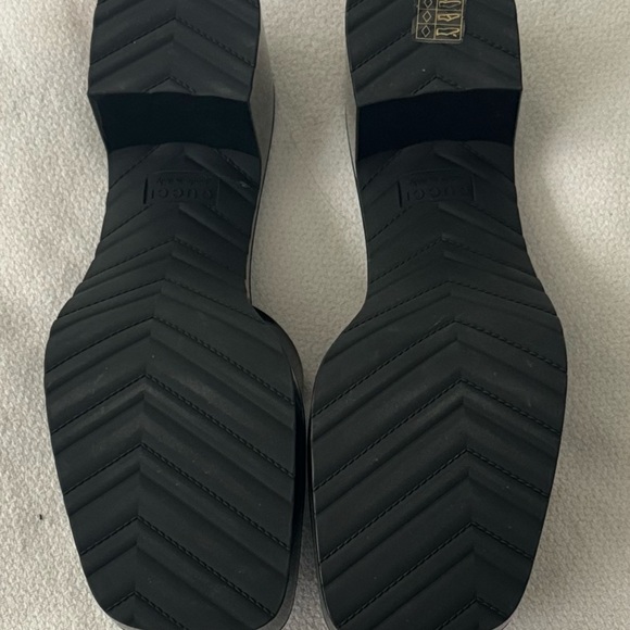 Gucci Black Women's Platform Rubber Block Heel Slide Sandals, Size 10 (41) - Picture 6 of 8